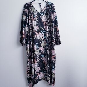 Band Of Gypsies Floral Open Kimono Duster